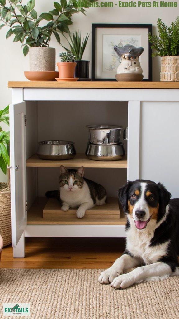 adjustable pet feeding heights