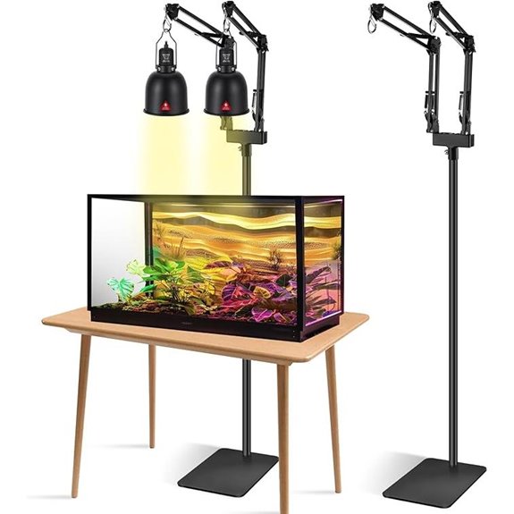 DXOPHIEX Dual Reptile Lamp Stand (Height Adjustable)