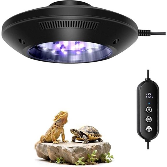 LED UVB Reptile Lamp with Timer 8W Adjustable Brightness