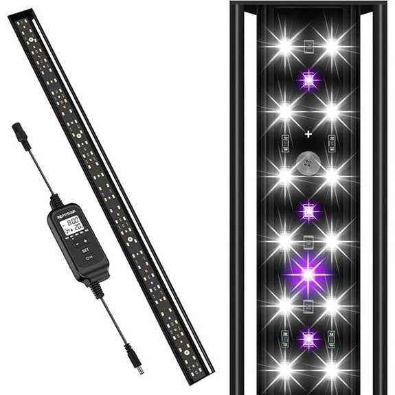 LED UVB Reptile Light with Auto On/Off 4 UVI Modes
