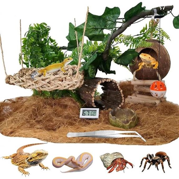 TEICCI 20-Piece Bearded Dragon Tank Accessories Set