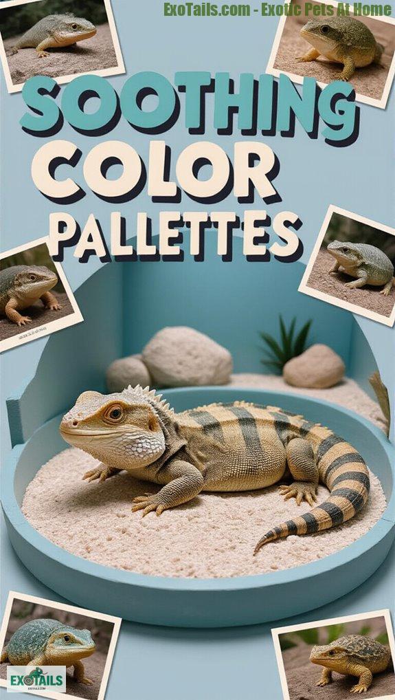 calm reptile enclosure colors