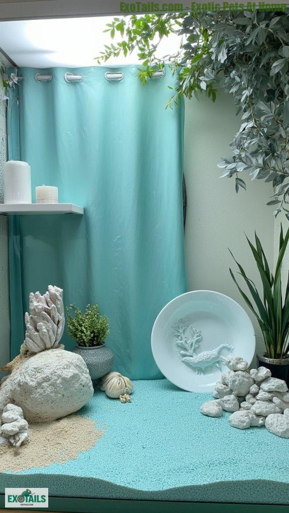 calming teals and silvers
