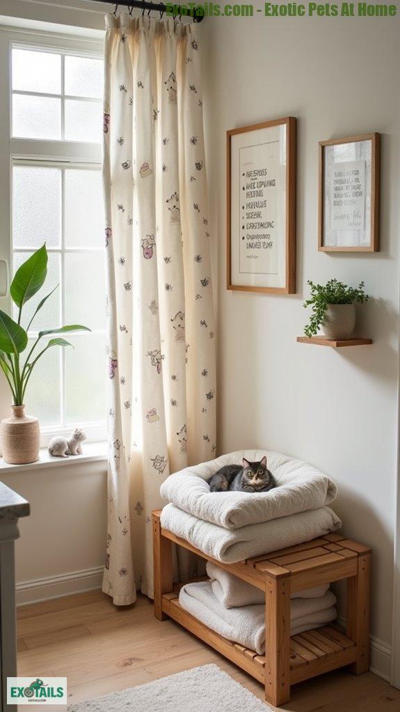 cat themed personalized bathroom decor