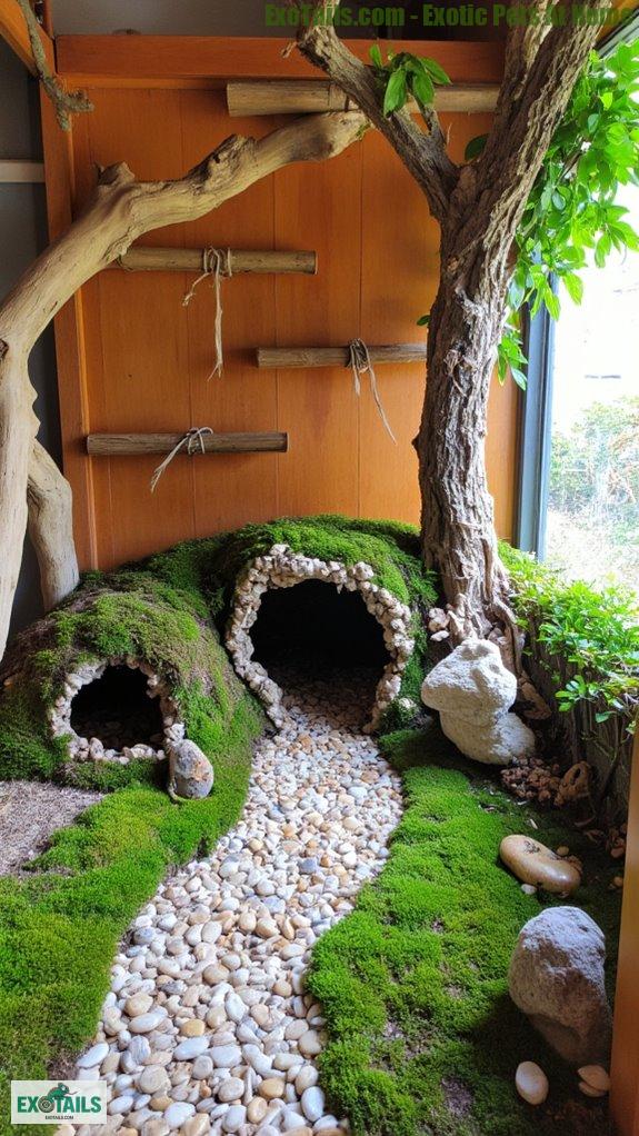 chic natural mammal enclosure