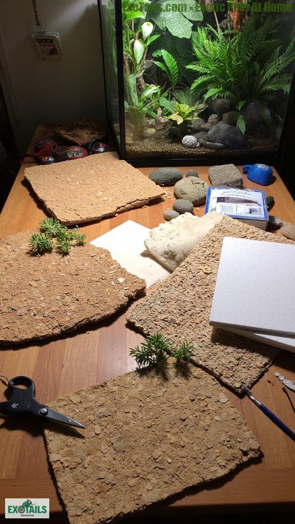 choosing vivarium background materials