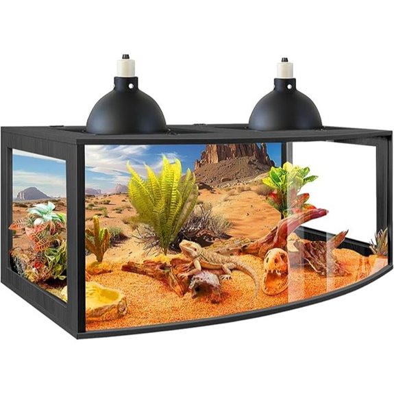 PROLEE Bearded Dragon Tank with Clear Panels (80 gal)