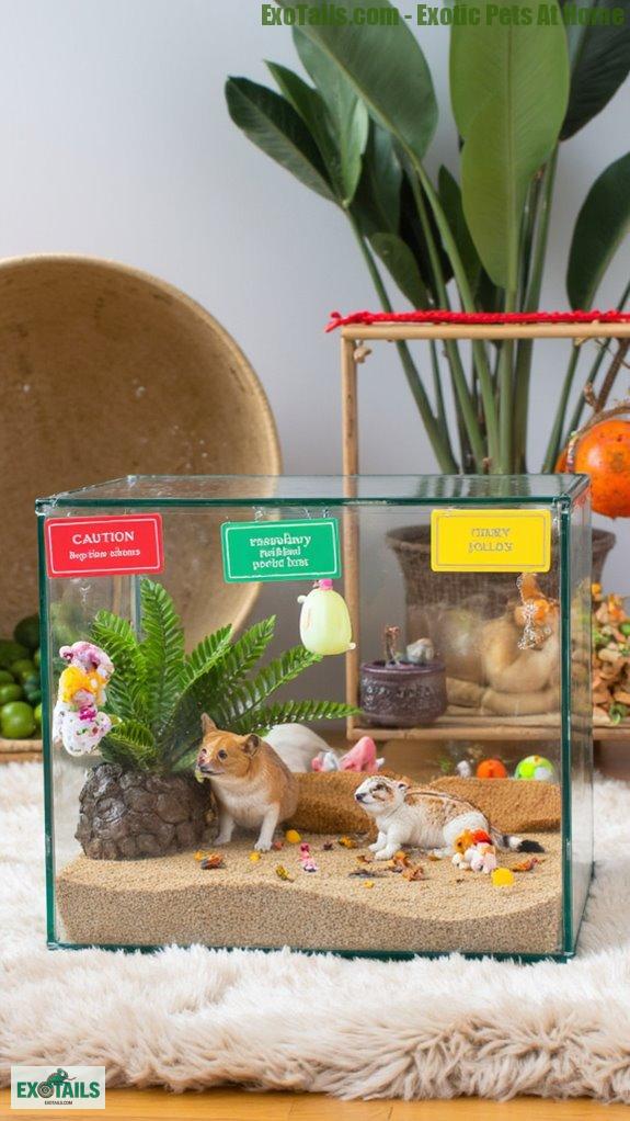 color coded pet enclosure labels