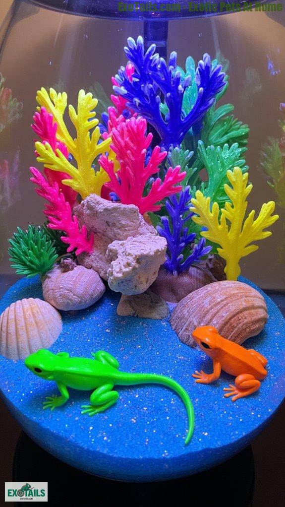 colorful coral reef terrarium