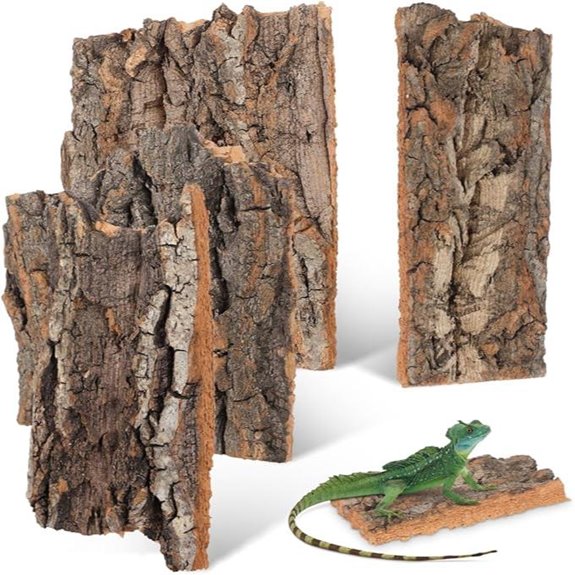 Housoutil Reptile Cork Bark Decor (4pk) Hides