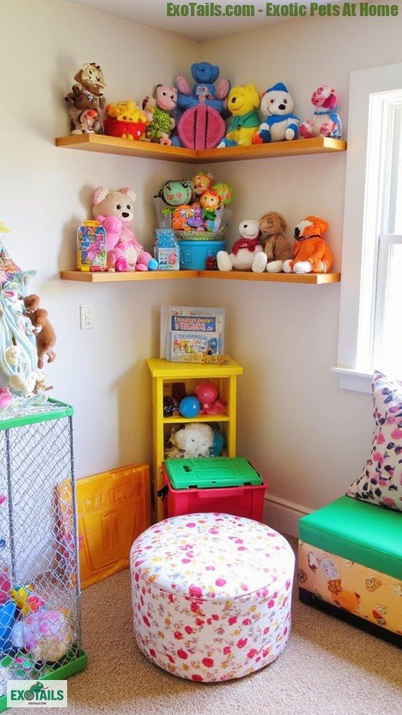 corner storage for efficiency