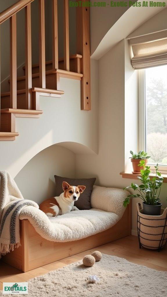 cozy under stair pet retreats