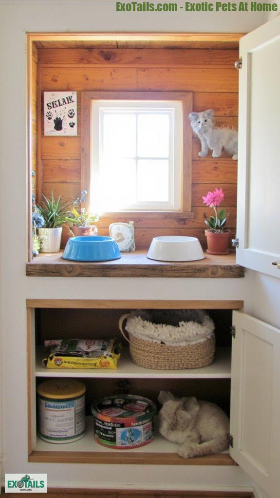 cozy under stairs pet station