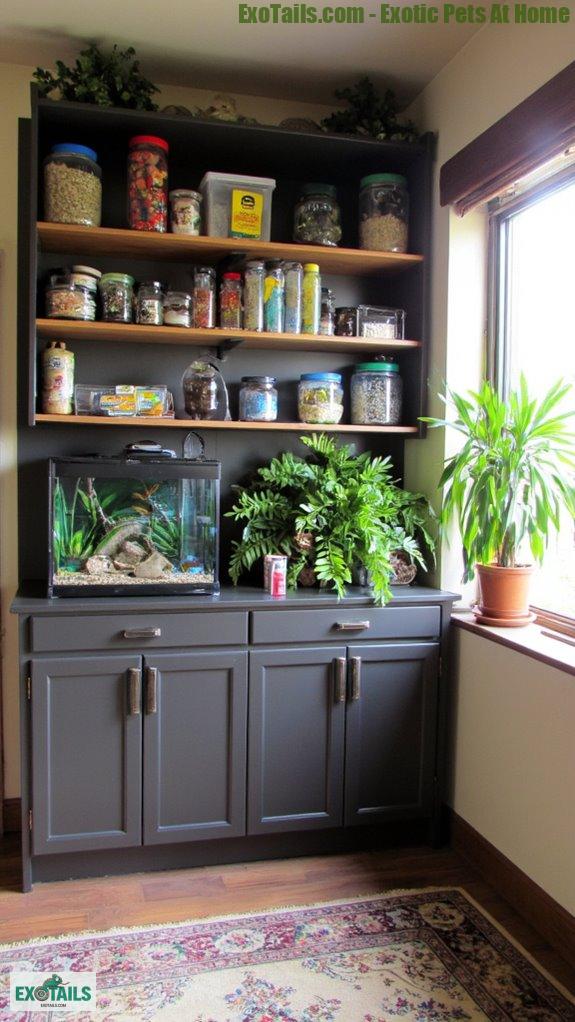 custom reptile supply cabinets