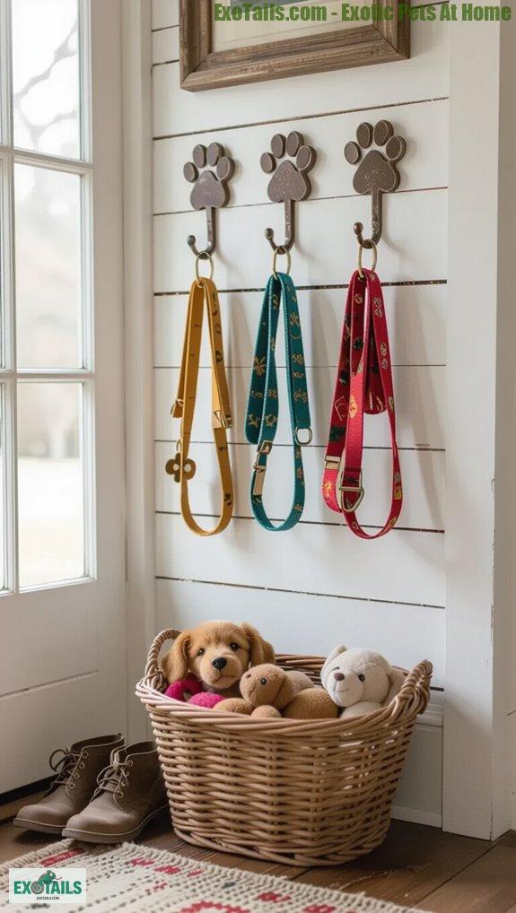 decorative leash display organization