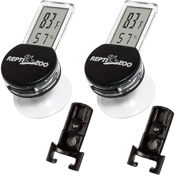 REPTI ZOO Digital Reptile Thermometer Hygrometer (2 Pack)