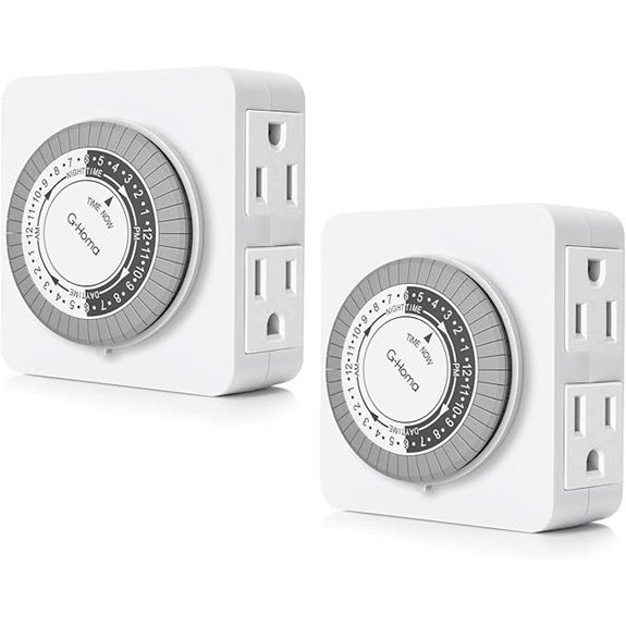 G-Homa 2-Pack Timer Outlet with 24-Hour Timers