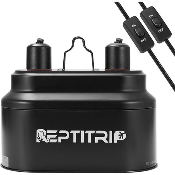 Dual Reptile Light Fixture with Switches (160W Each)