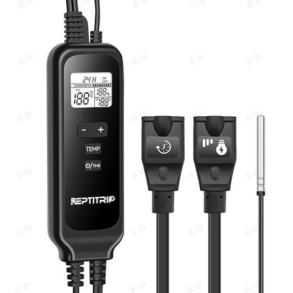 2-in-1 Reptile Thermostat with 2 Sockets (PT02T)