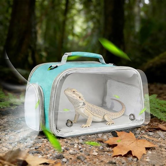 Scratch-Resistant Bearded Dragon Carrier with Window