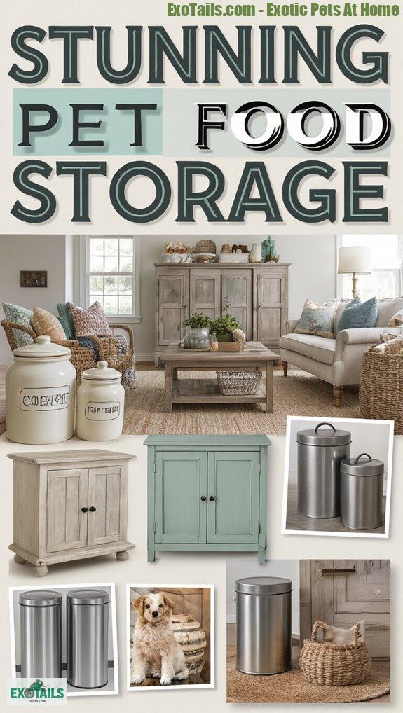 elegant pet food storage