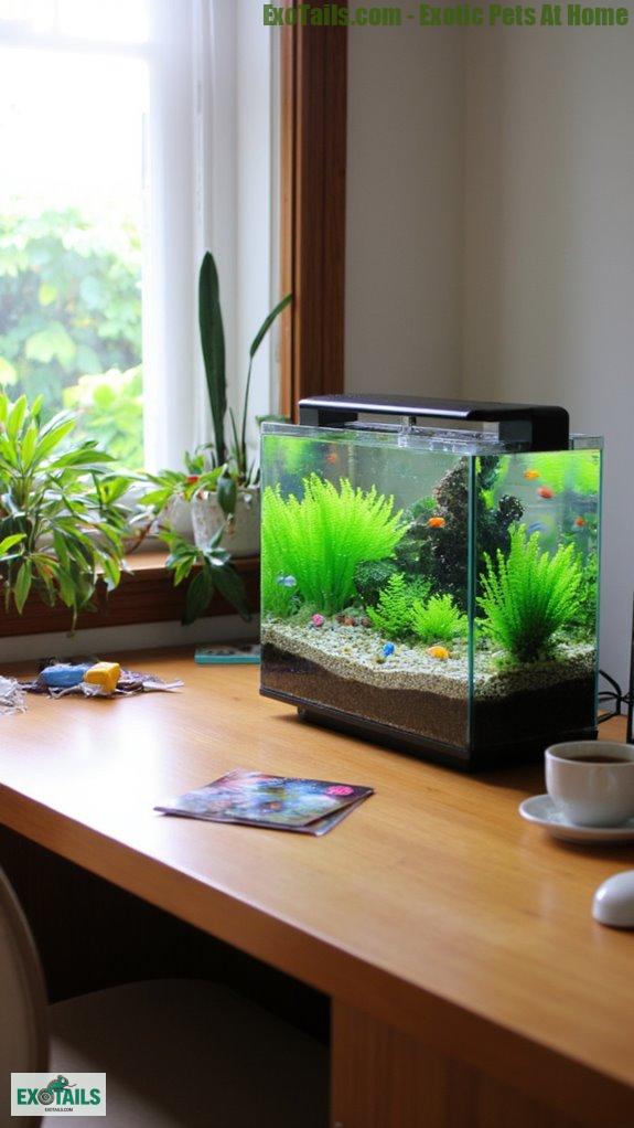 elegant workspace aquarium upgrade