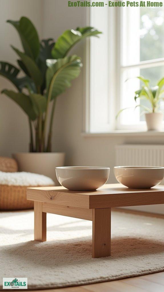 elevated bowls enhance comfort