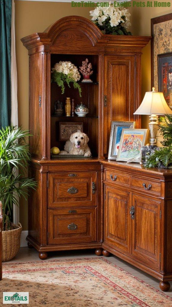 exotic pet cabinet aesthetics