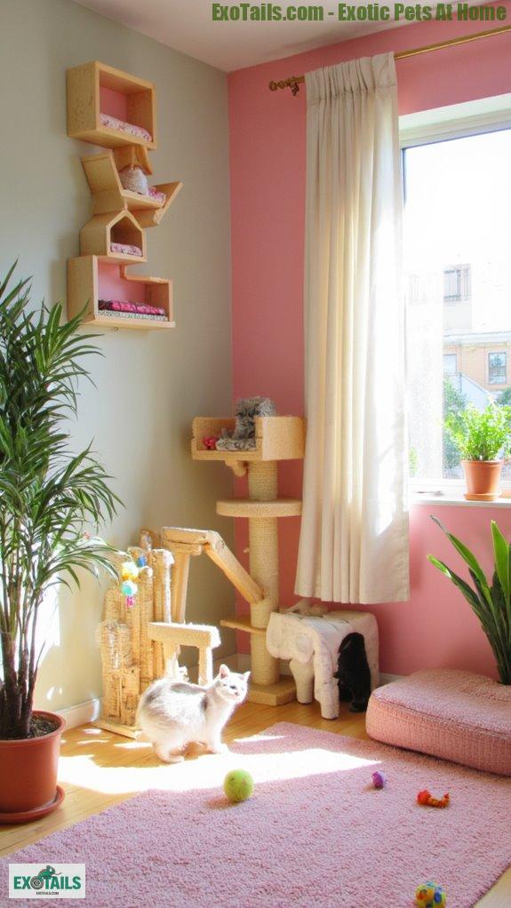 feline retreat with vertical play