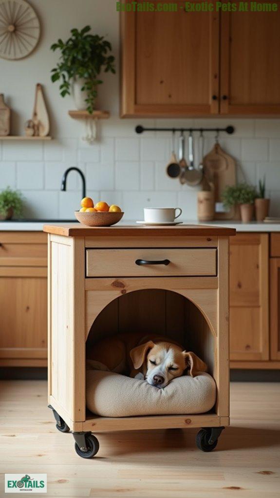 flexible pet friendly kitchen island