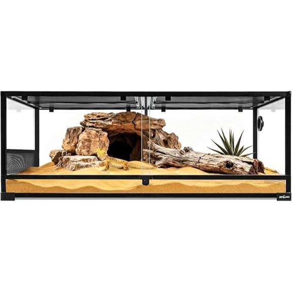 REPTI ZOO 85-Gallon Glass Reptile Terrarium