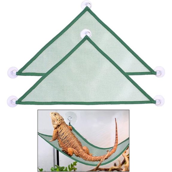 Bearded Dragon Hammock & Lounger Set (Green)