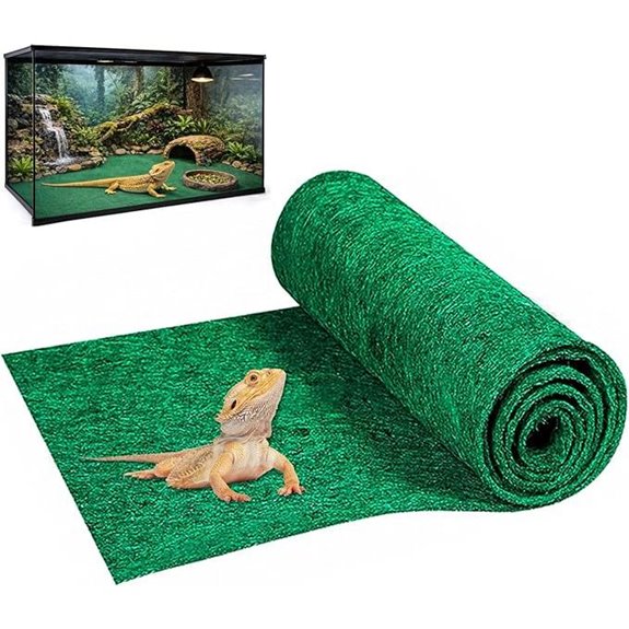 Large Reptile Carpet Terrarium Bedding Mat (Green)