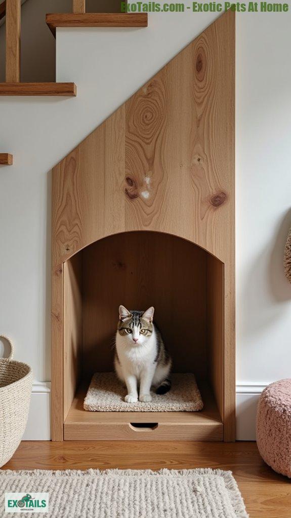 hidden litter box design