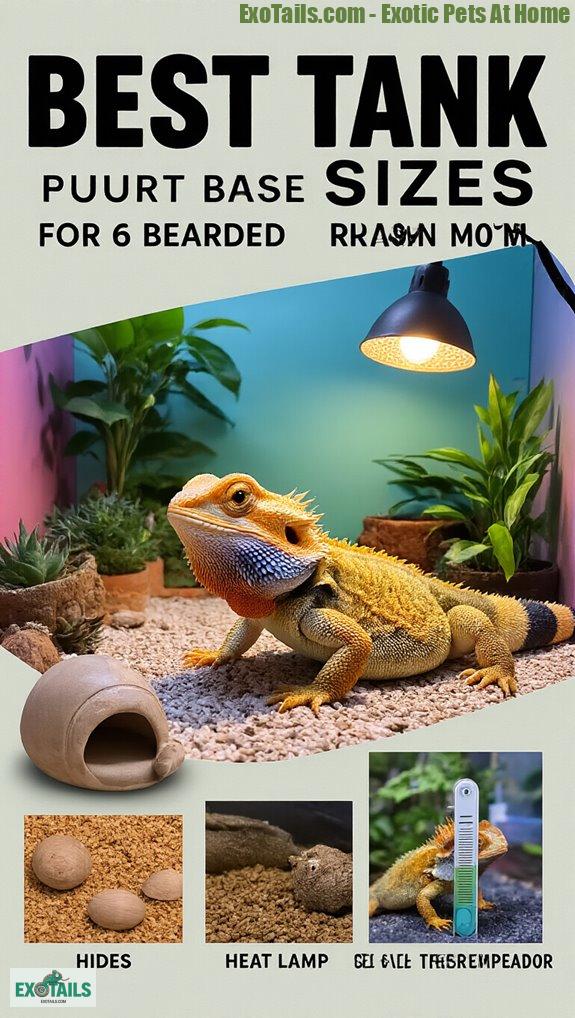 ideal tank sizes bearded dragons