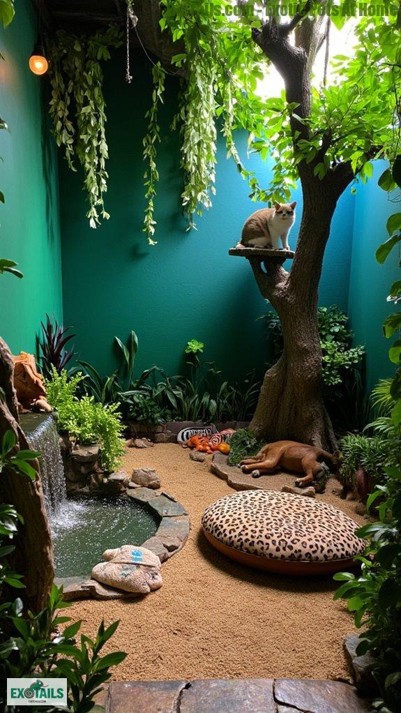 immersive jungle pet decor