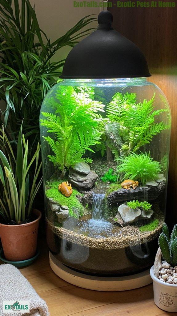incorporate plants for frogs