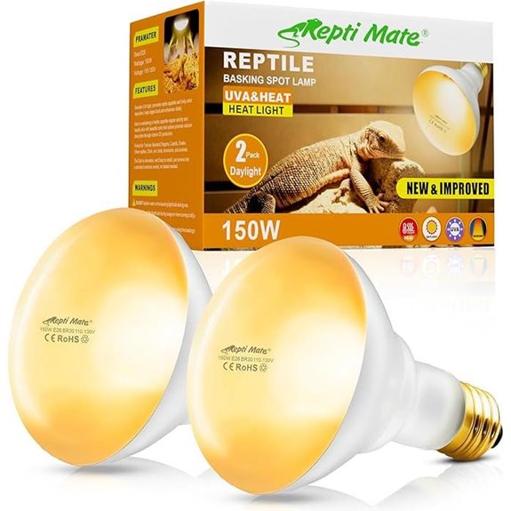 2 Pack Reptile Heat Lamp 150W Infrared Bulbs