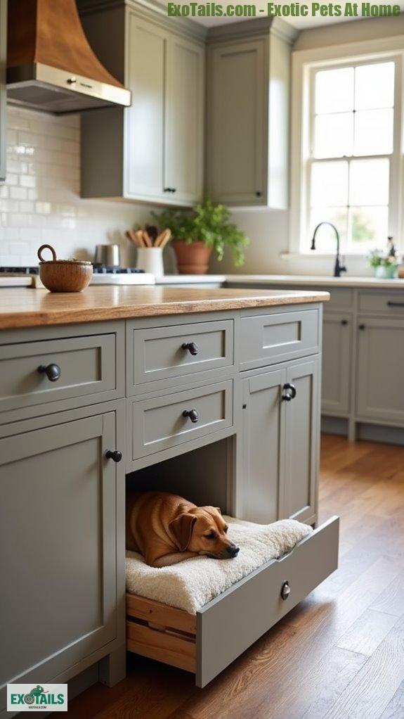 integrated pet friendly kitchen design