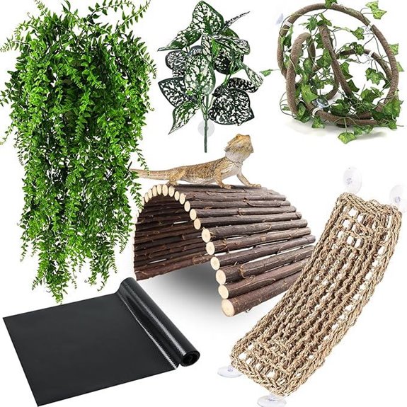 Bearded Dragon Tank Accessories: Jungle Climber Vines Bridge