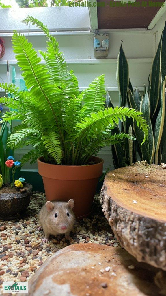 live plants enhance rodent habitats