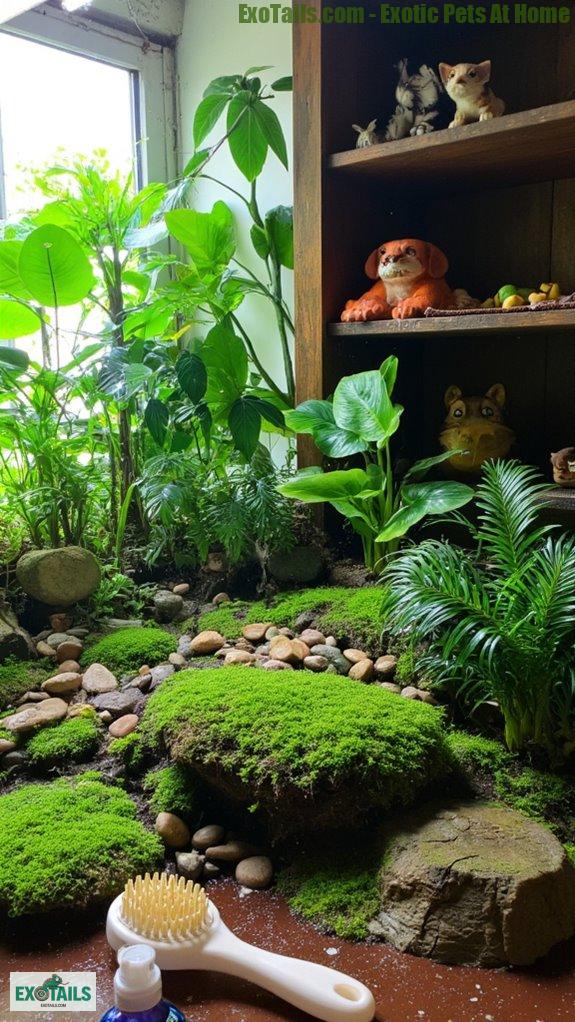 maintain vibrant terrarium backgrounds