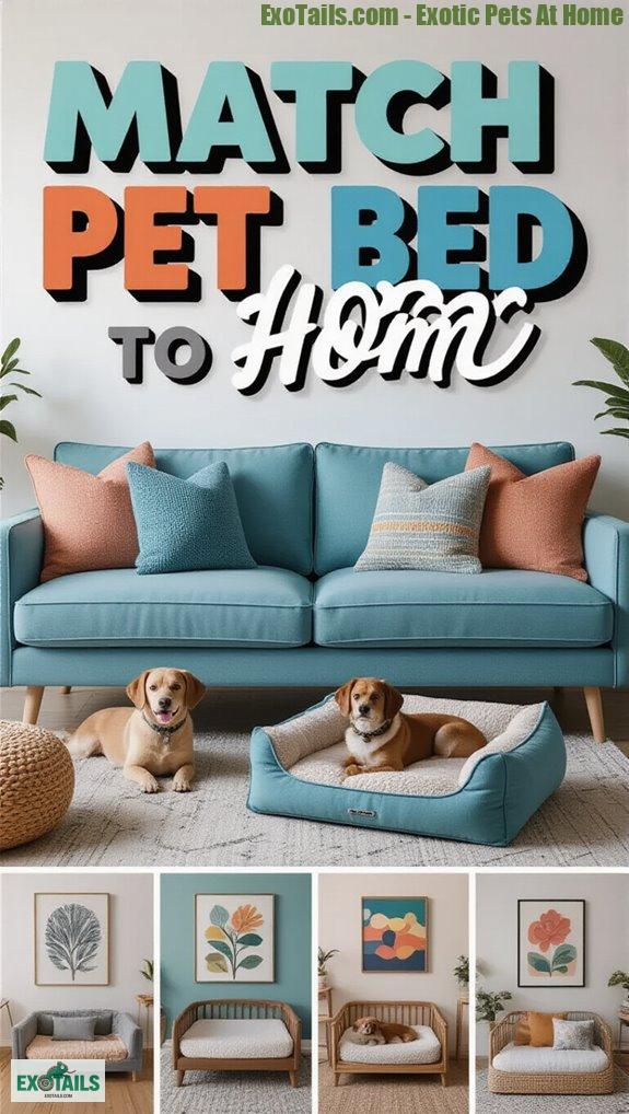 match pet bed colors