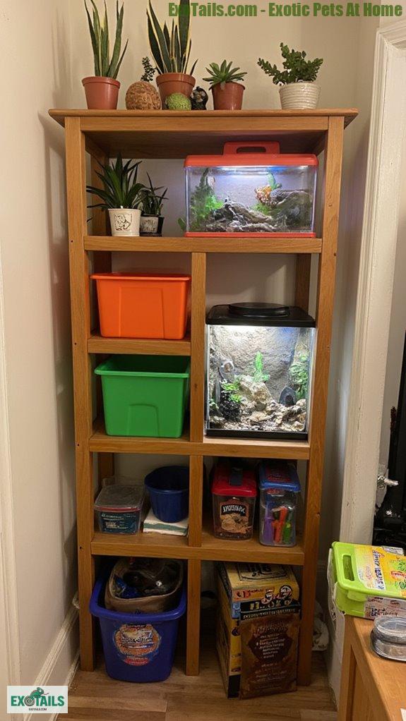 maximize reptile room storage