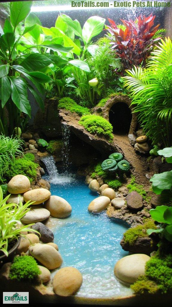 miniature tropical paradise creation