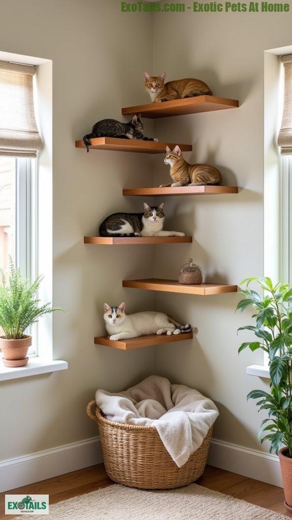 multi level feline climbing structure