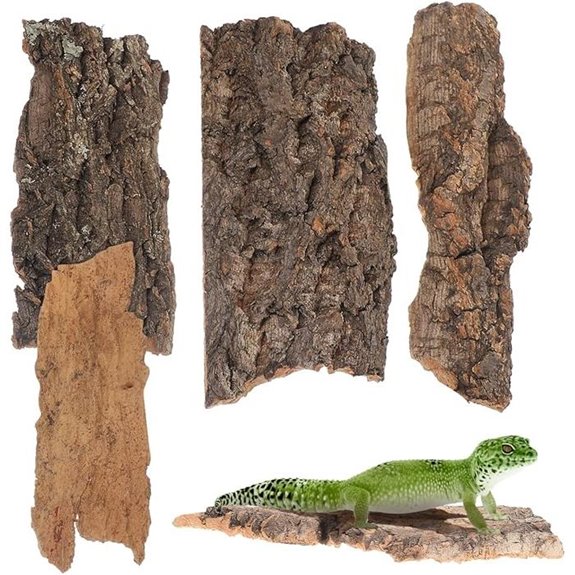 DECHOUS Natural Cork Bark for Reptiles 8-14cm