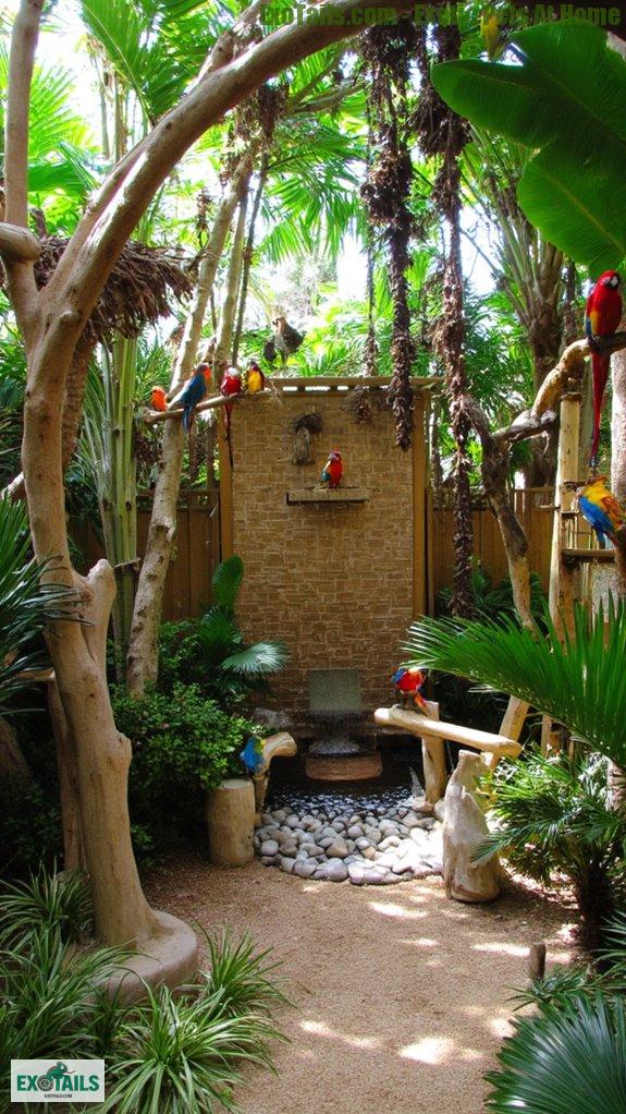 natural elements enhance aviaries