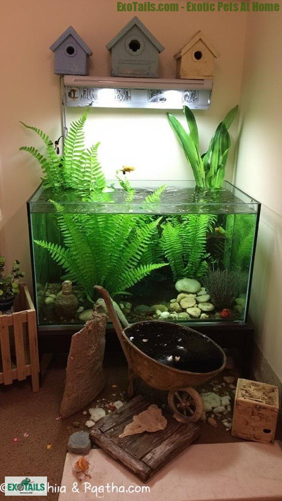 nostalgic vintage aquarium decor