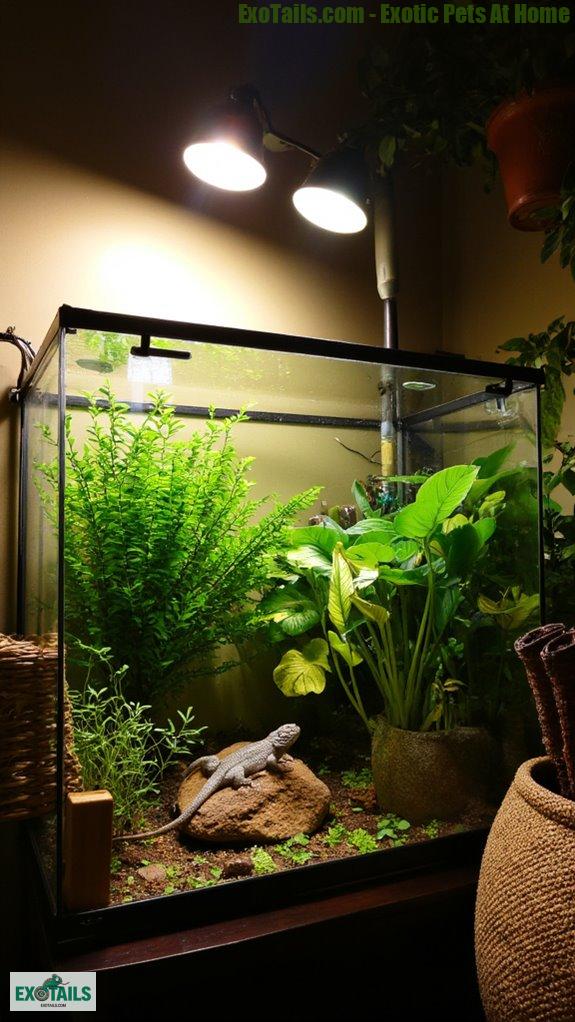 optimal lighting for terrariums